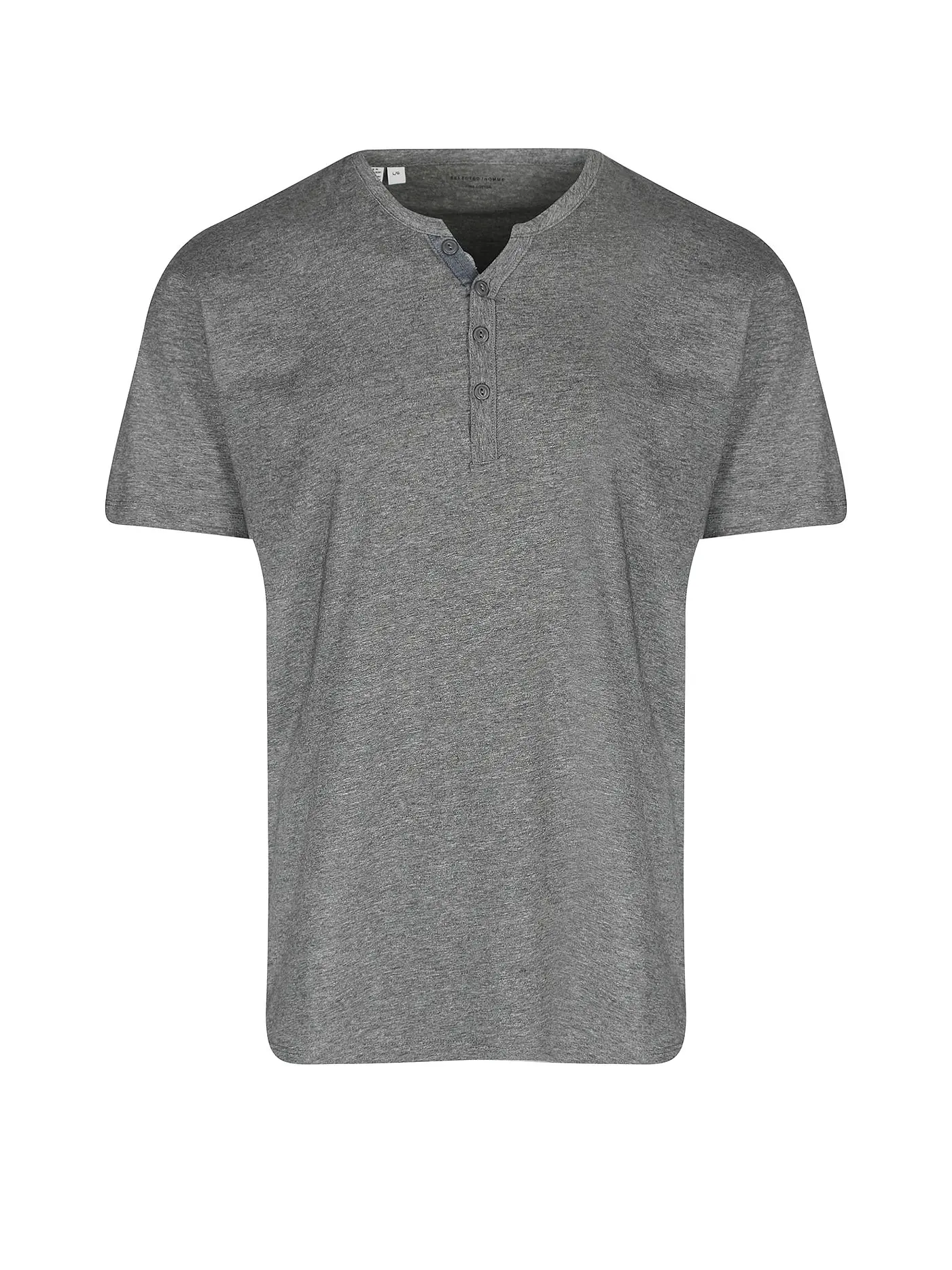 SELECTED | T-Shirt SLHPIMA ASK JOE | grau